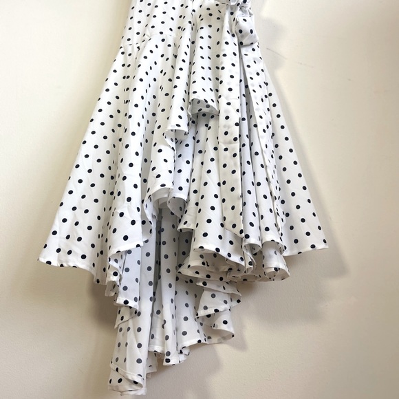 Hot & Delicious White Polka Dot Wrap Dress - Picture 4 of 9